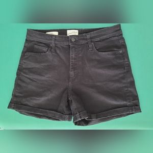Universal Threads Black High Rise Midi Shorts